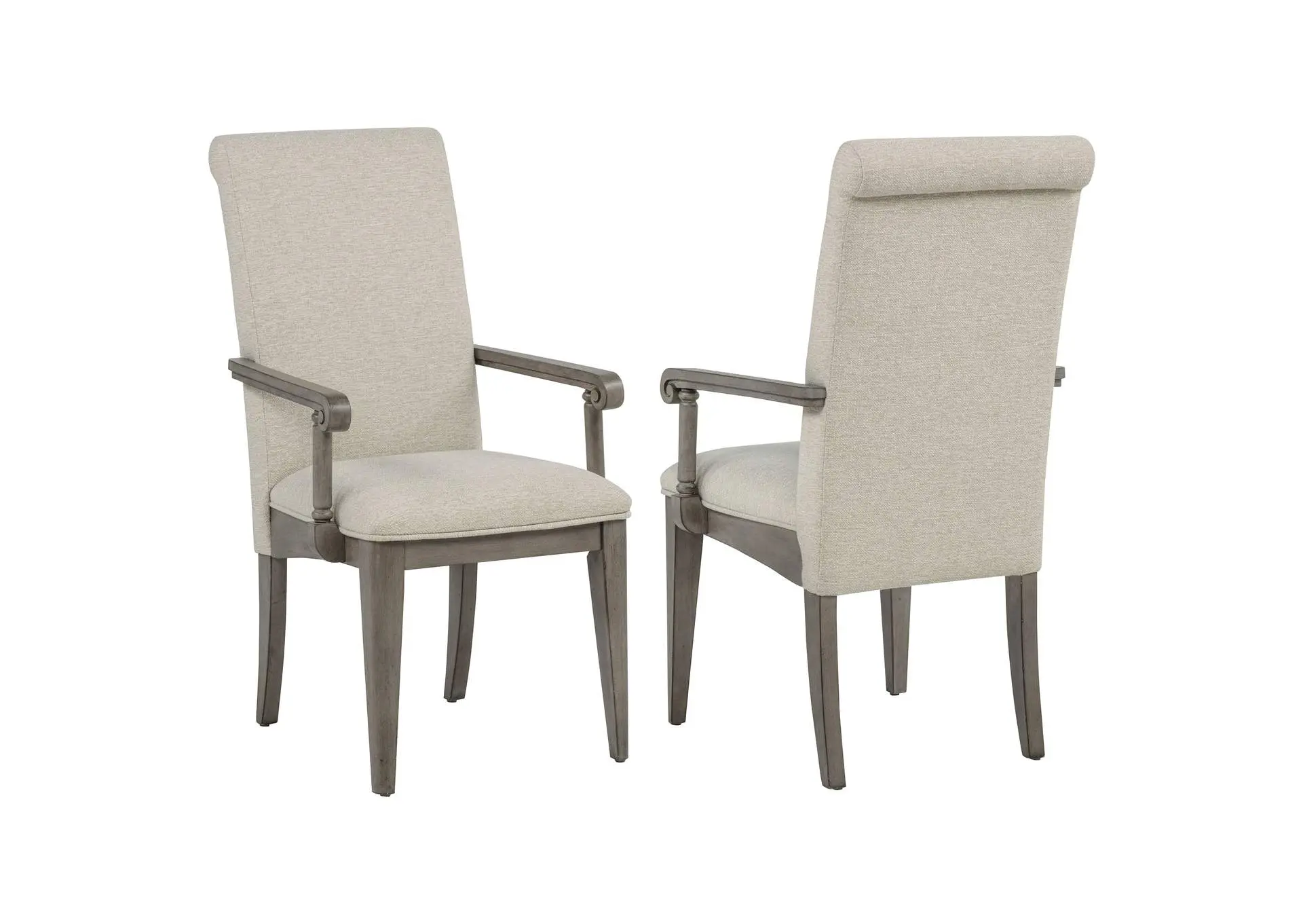 Cresswell Upholstered Dining Arm Chair Tan (Set of 2)