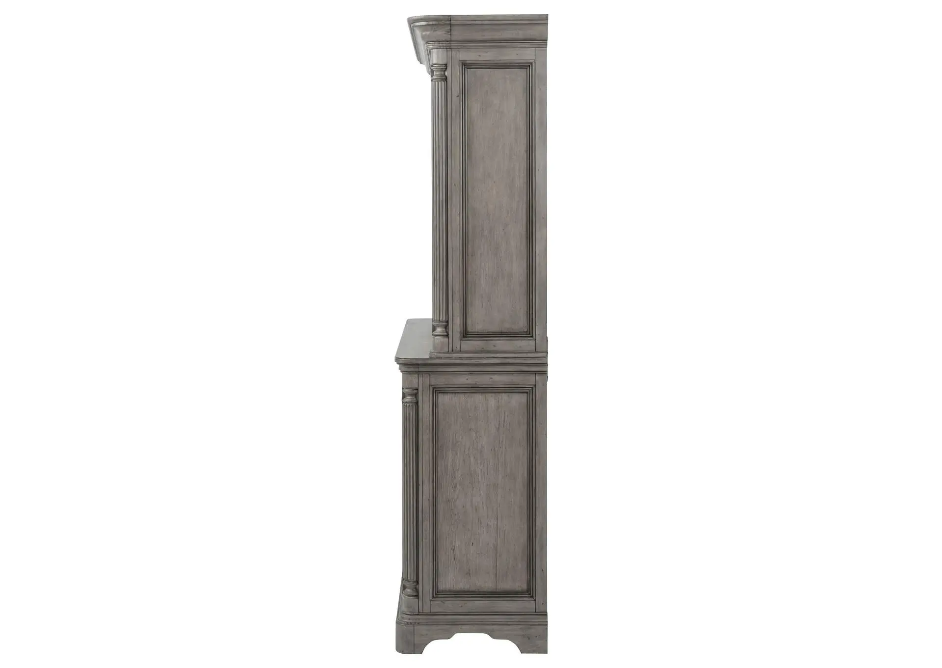 Cresswell 2-door 3-drawer Buffet and Hutch Weathered Taupe — view 6