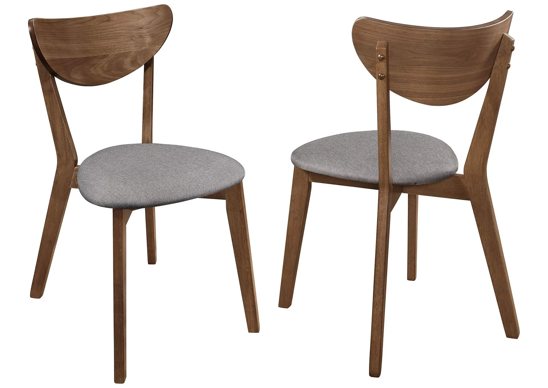 Alfredo Dining Side Chair Grey and Natural Walnut (Set of 2)