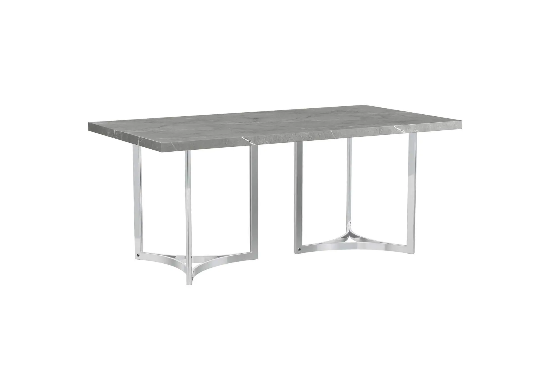 Sterling 72-inch Rectangular Dining Table Grey Faux Marble