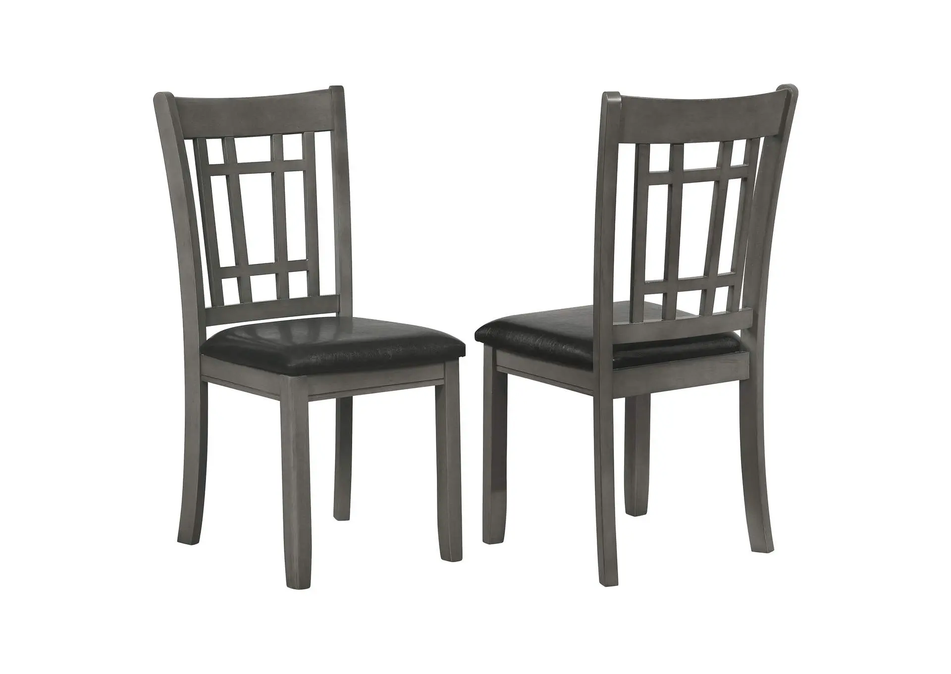 Lavon Wood Dining Side Chair Black and Medium Grey (Set of 2)