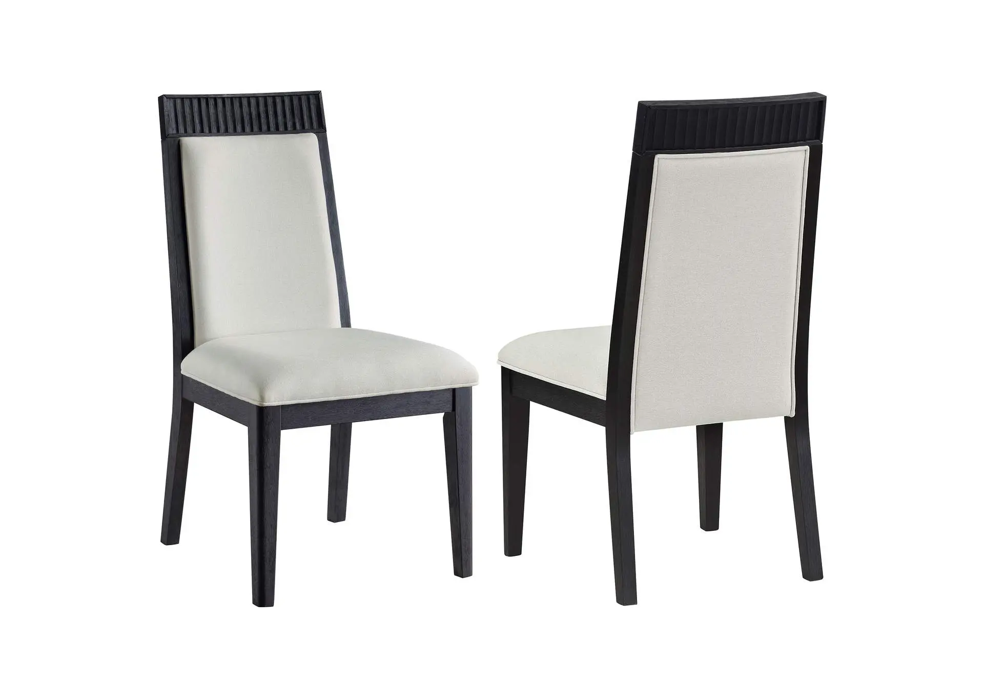 Brookmead Dining Side Chair Ivory and Black (Set of 2)