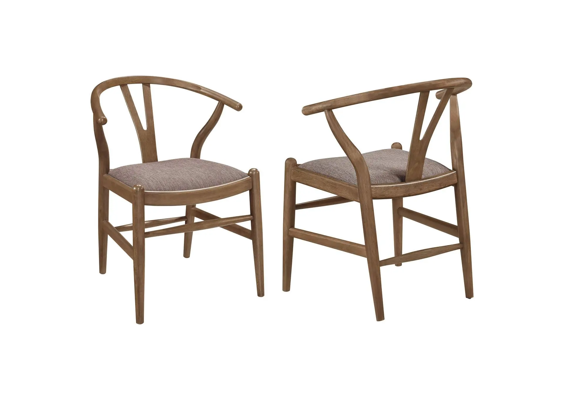 Dinah Wood Wishbone Dining Side Chair Walnut (Set of 2)