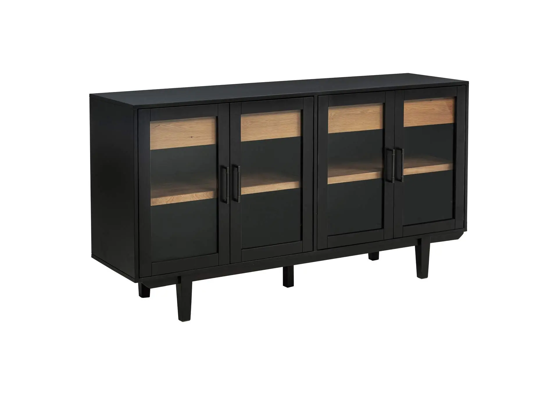Middleton 4-door Sideboard Server with Dual Drawers Black