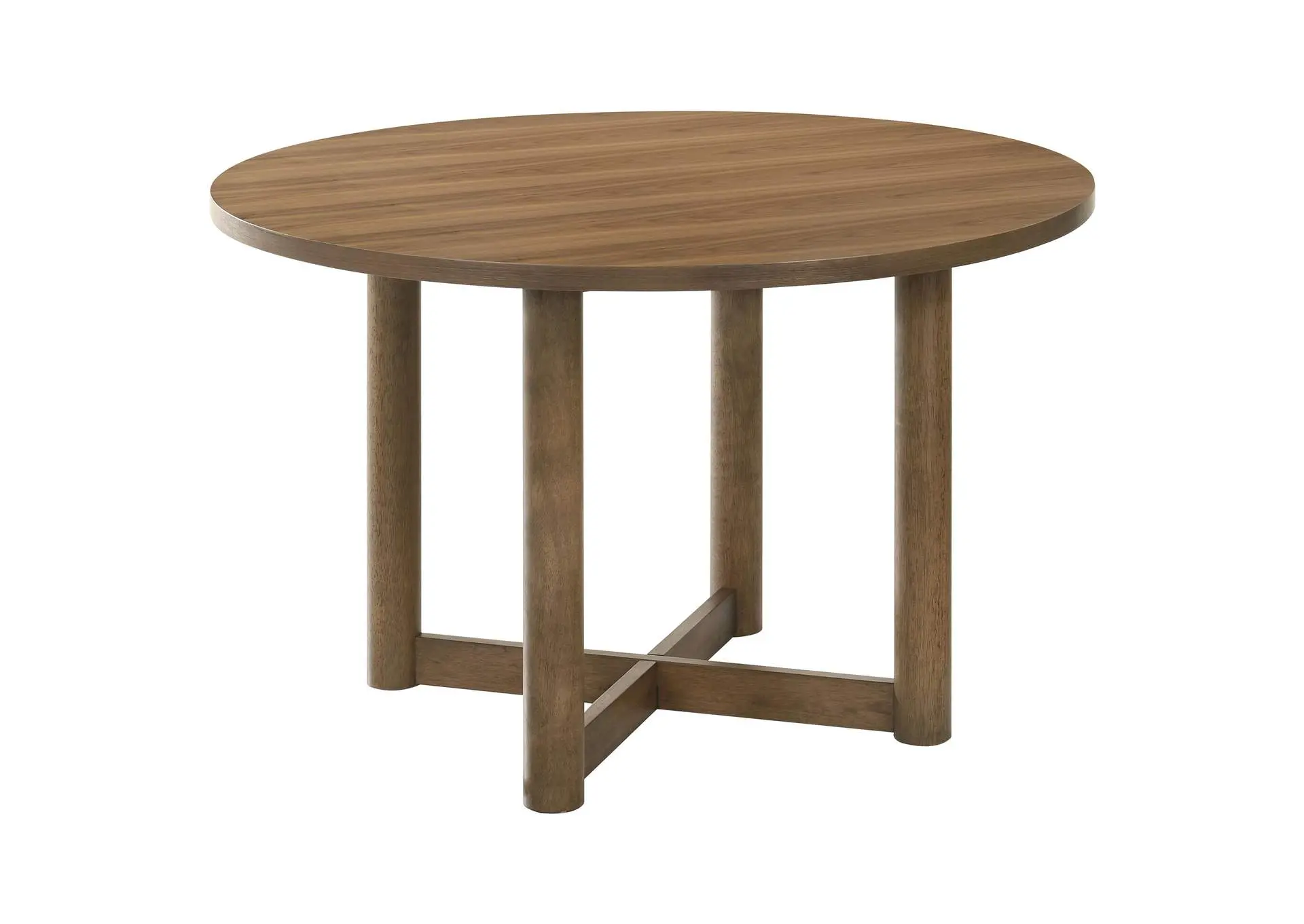 Crestmore 46-inch Round Wood Dining Table Walnut