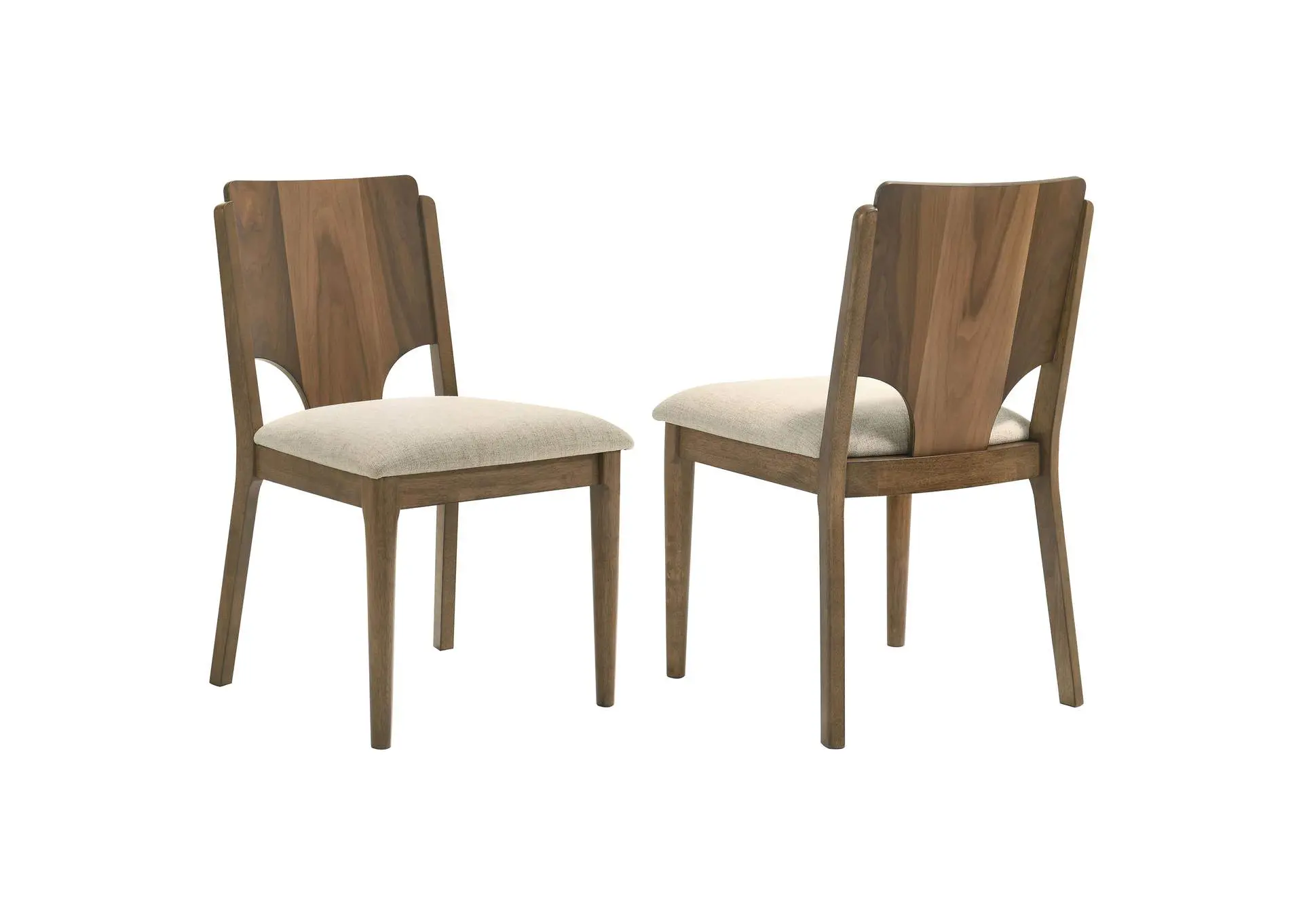 Crestmore Dining Chair Upholstered Seat Walnut (Set of 2)