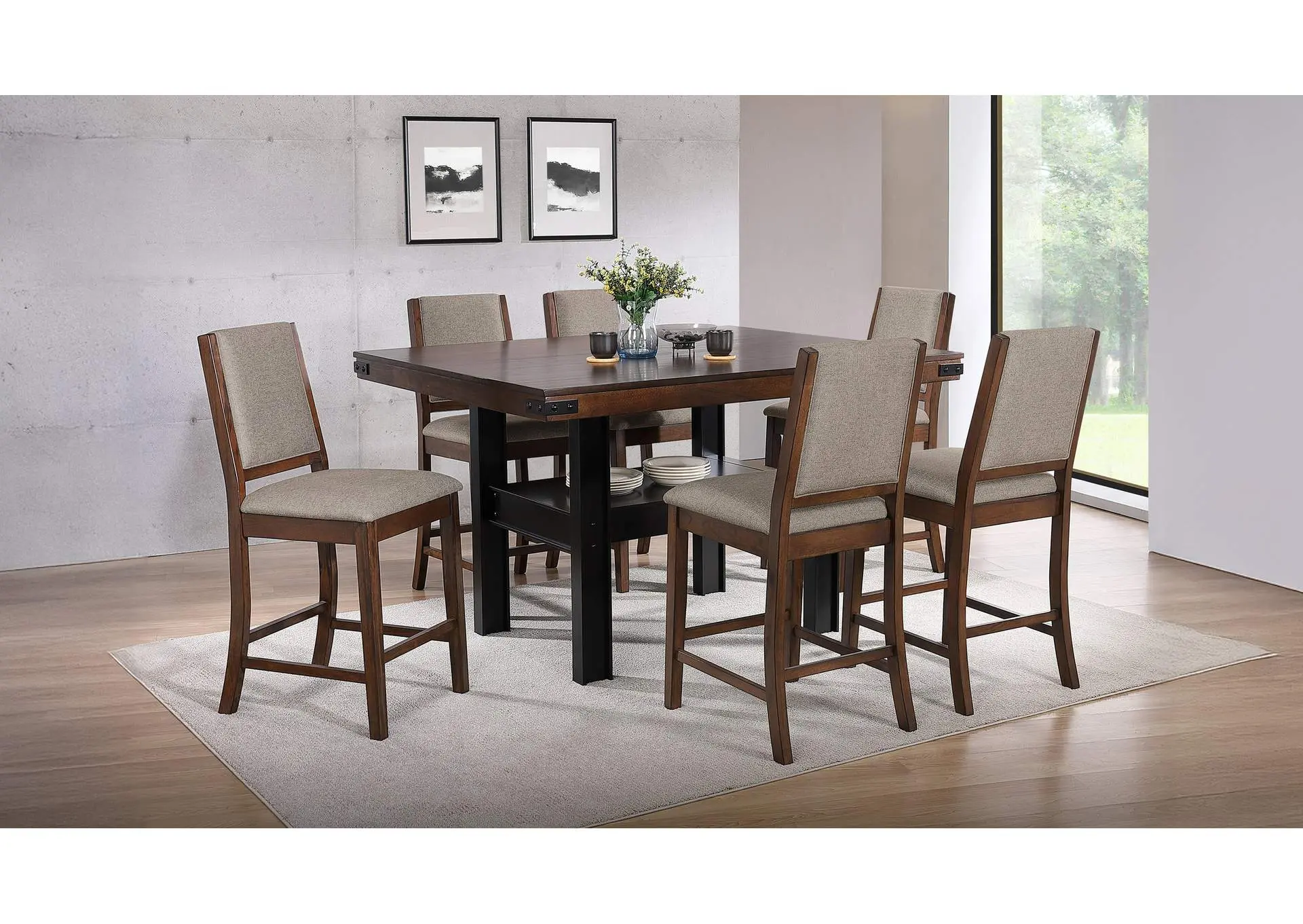 Patterson 7-piece Counter Height Dining Set Mango Oak
