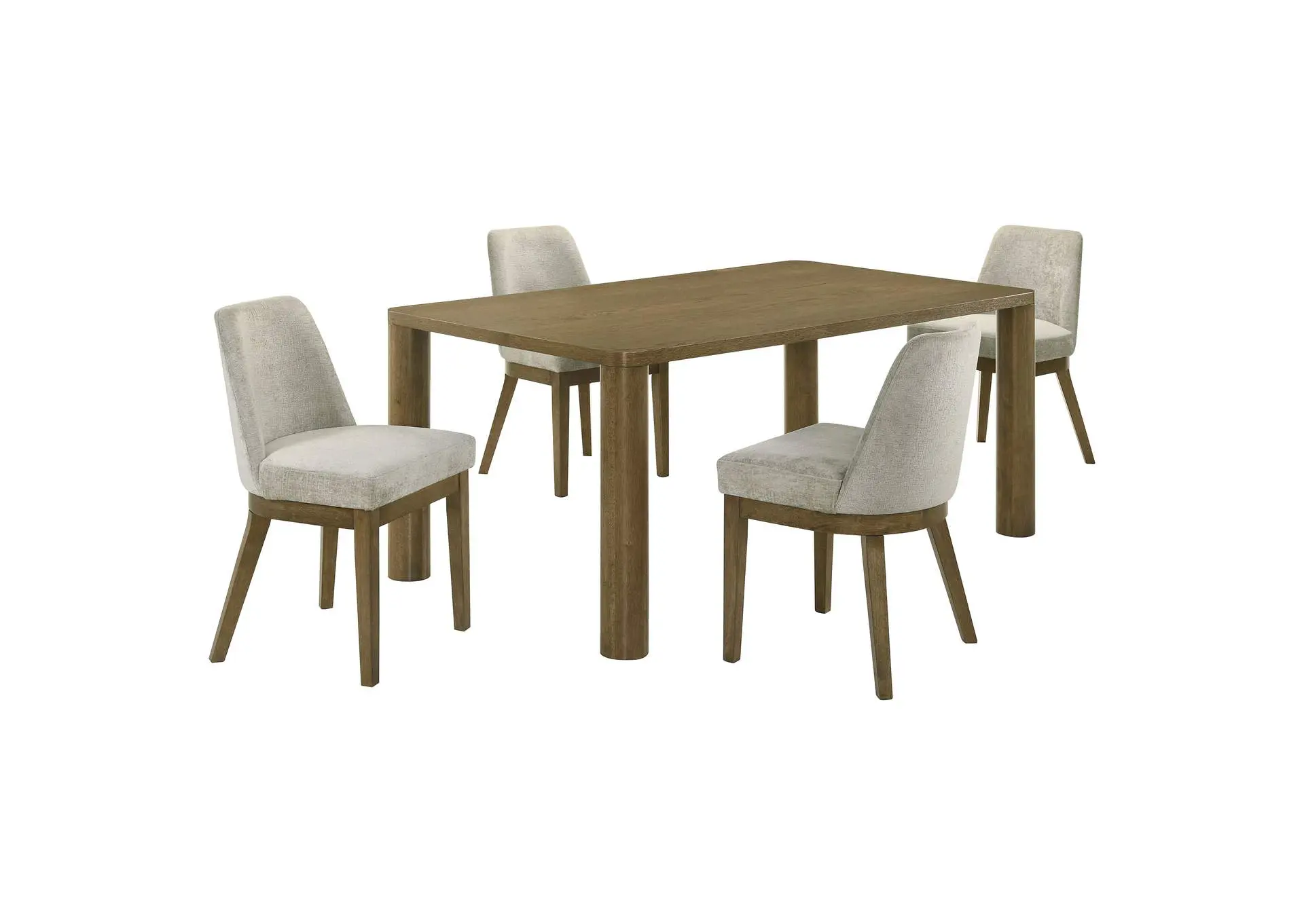 Castlewood 5-piece 71-inch Rectangular Dining Set Brown Oak — view 2