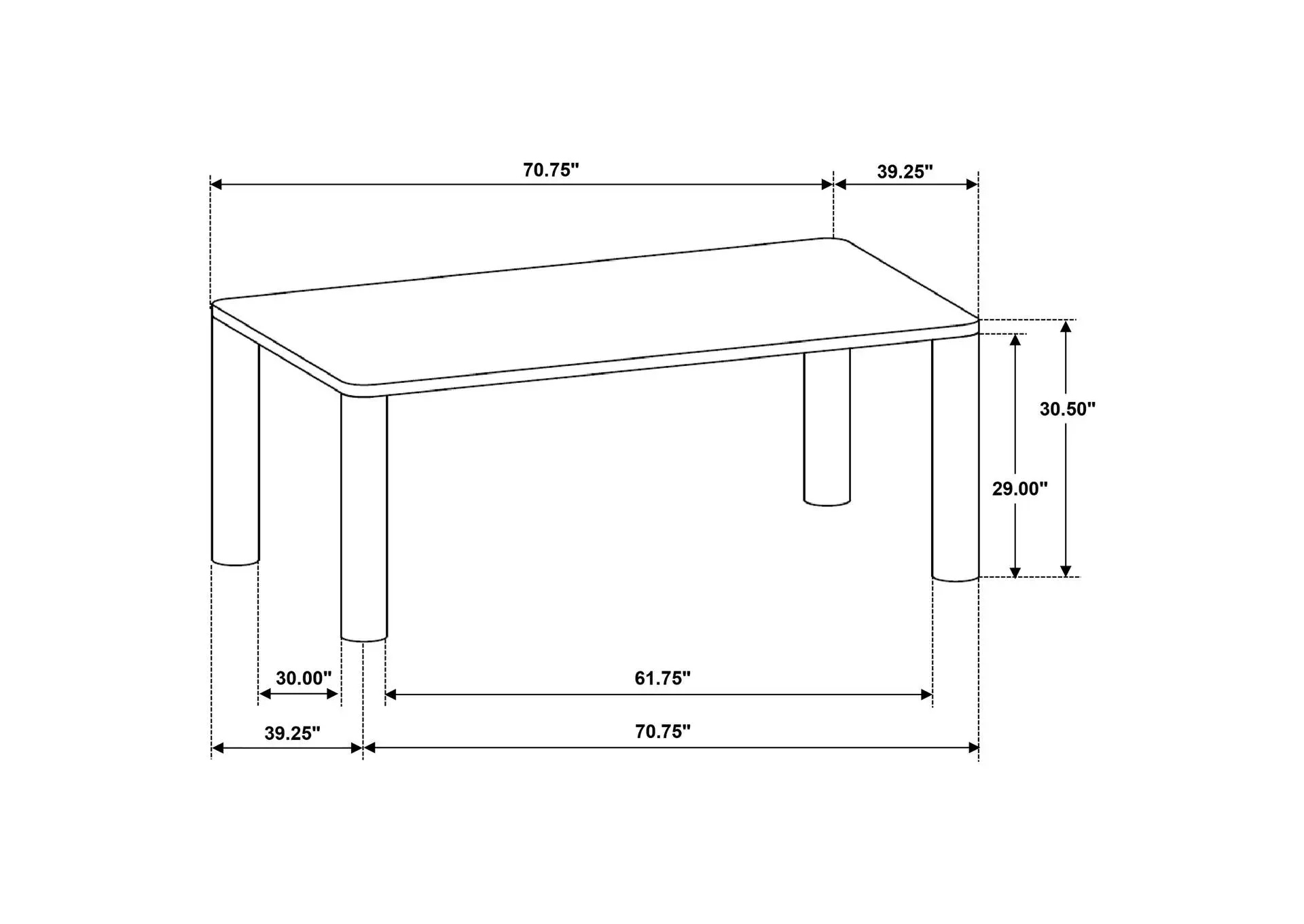 Castlewood 5-piece 71-inch Rectangular Dining Set Brown Oak — view 14
