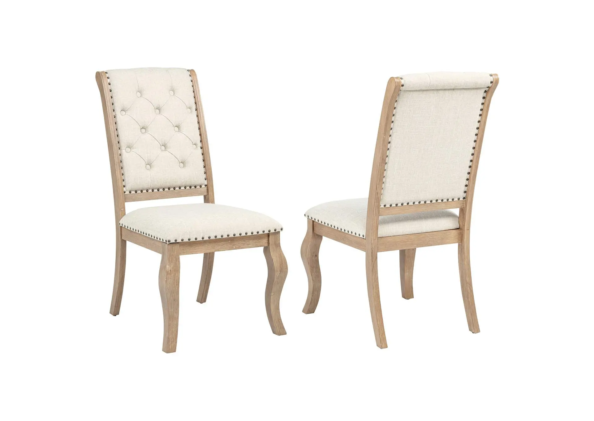 Brockway Upholstered Dining Chair Barley Brown (Set of 2)