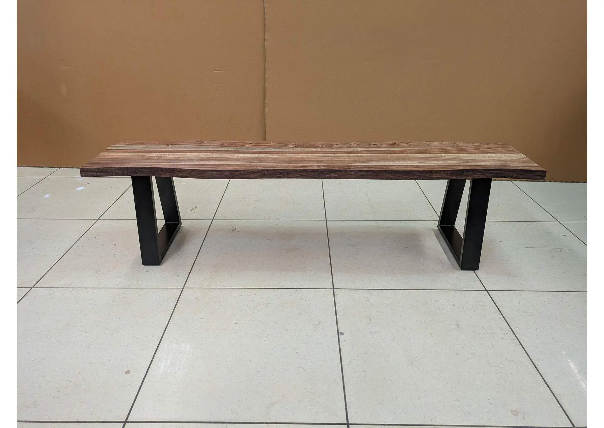 Selwyn Live Edge Solid Wood Dining Bench Light Sheesham