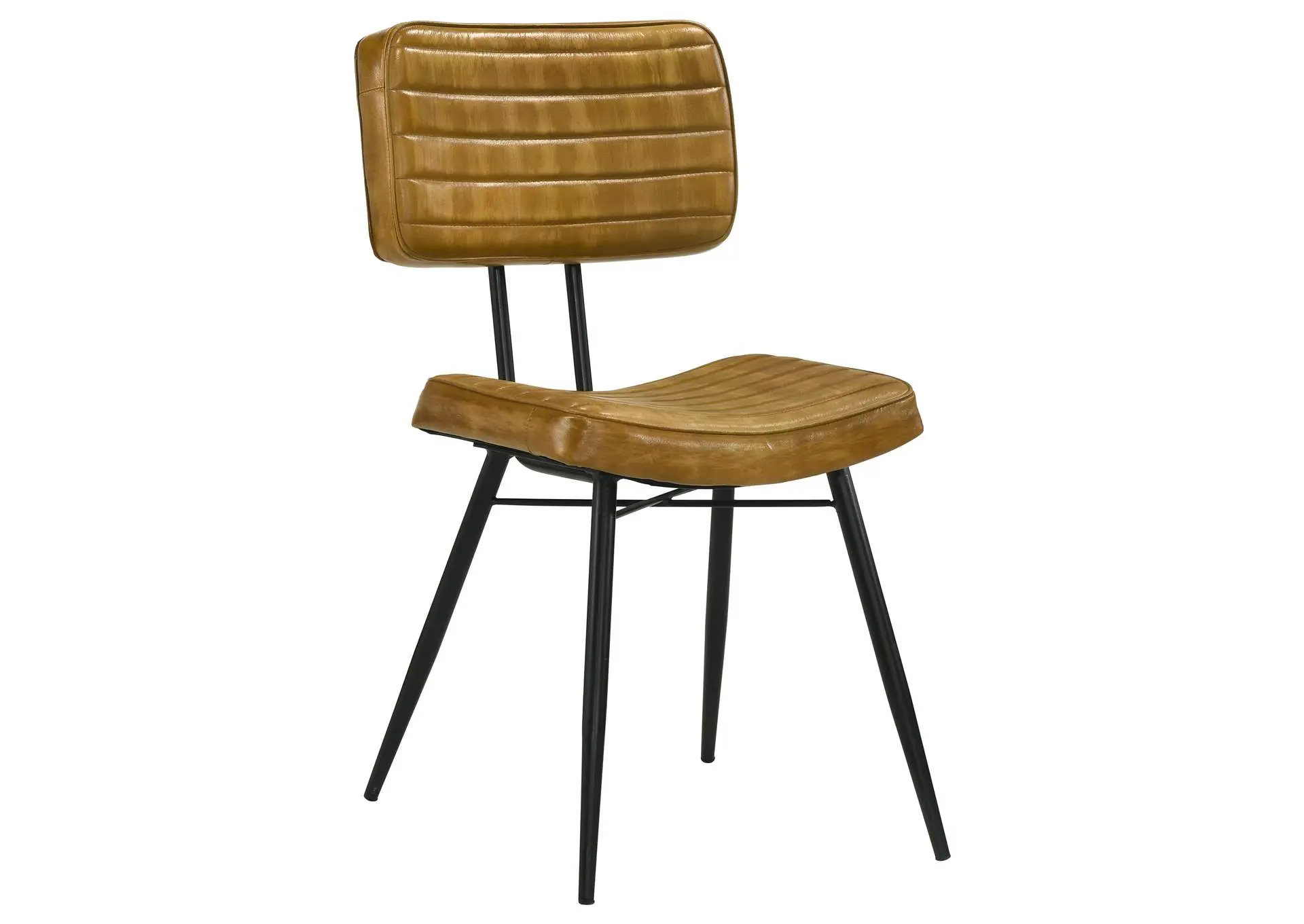 Misty Leather Upholstered Dining Side Chair Camel (Set of 2)