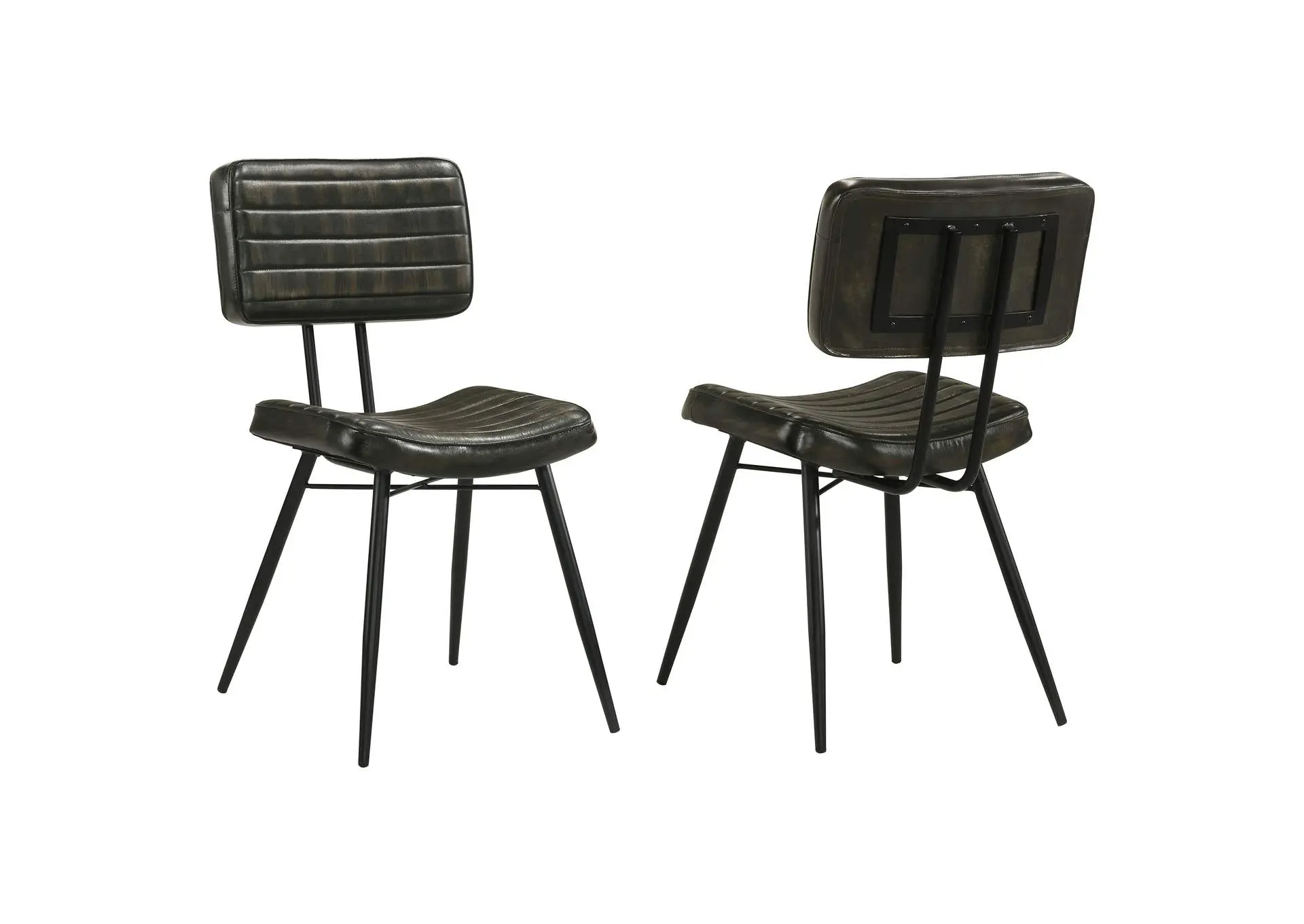 Misty Leather Upholstered Dining Chair Espresso (Set of 2)