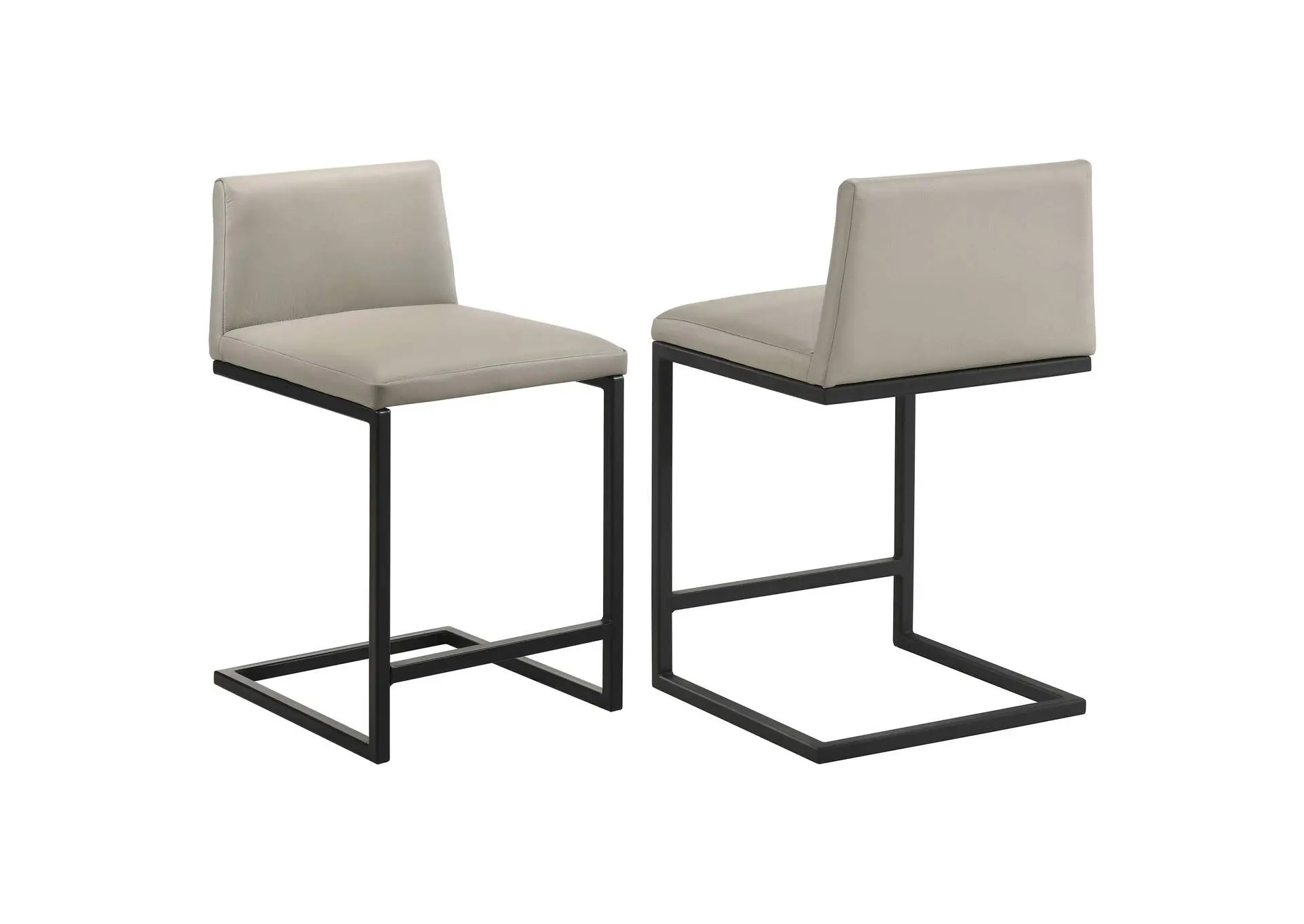 Vardon Genuine Leather Counter Height Chair Tan (Set of 2)