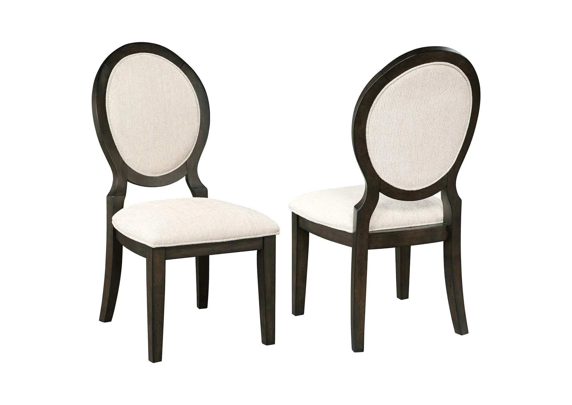 Twyla Oval Back Dining Side Chair Dark Cocoa (Set of 2)