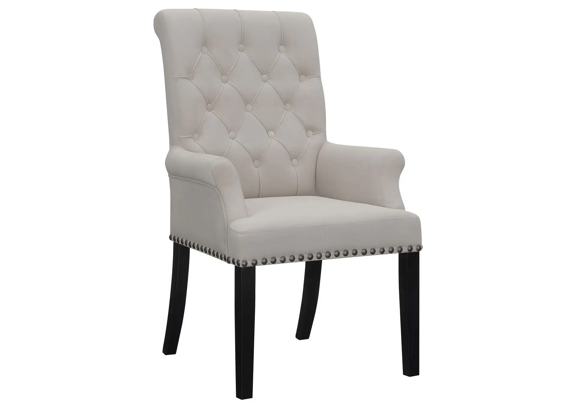 Alana Velvet Upholstered Dining Arm Chair Sand