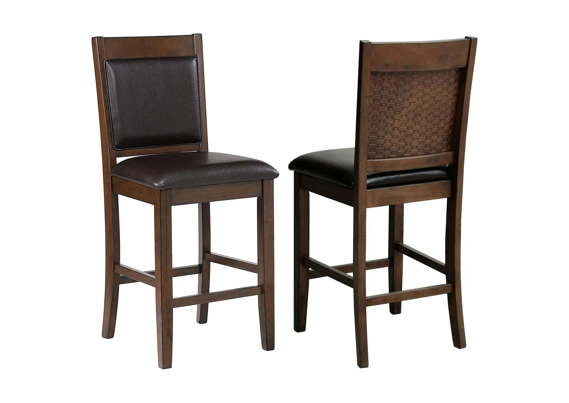 Dewey Upholstered Counter Chair Walnut (Set of 2)