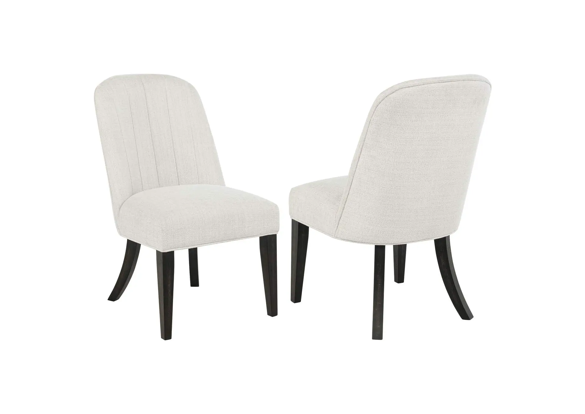 Leandro Upholstered Dining Side Chair Cream (Set of 2)