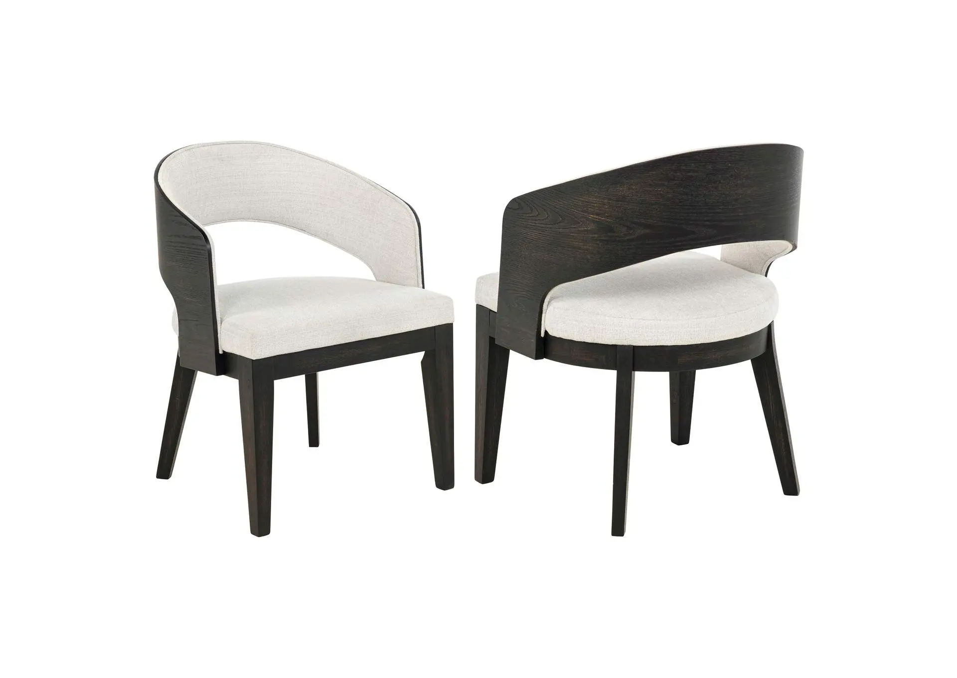 Leandro Upholstered Dining Arm Chair Cream (Set of 2)