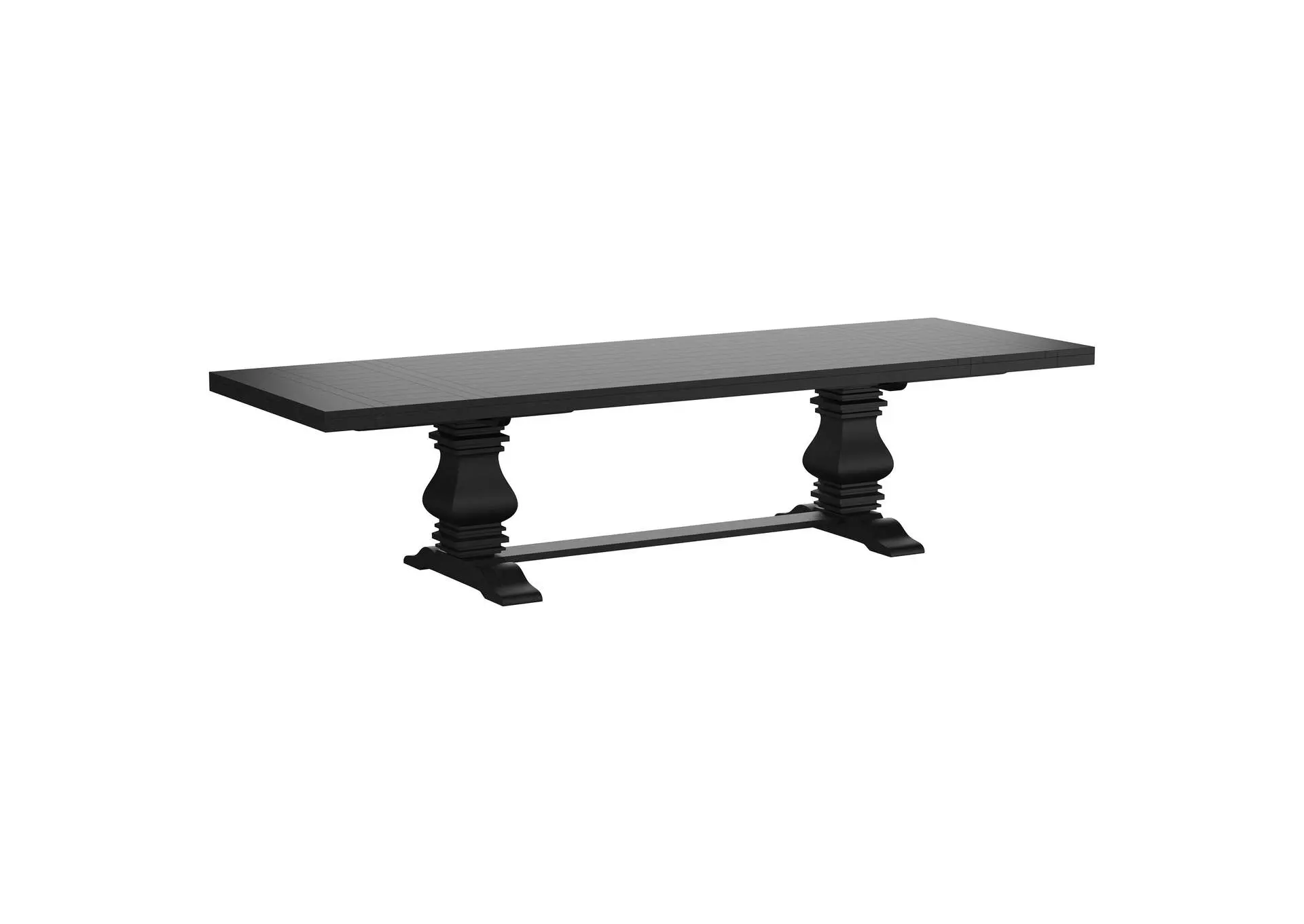 Florence 126-inch Extension Dining Table Distressed Black