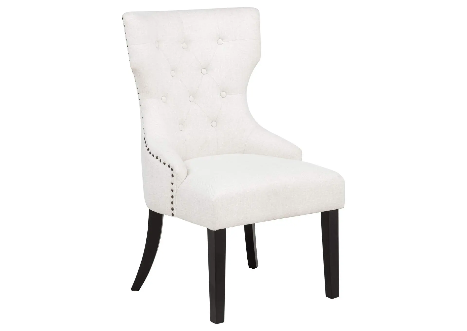 Baney Fabric Upholstered Dining Side Chair Cream and Black