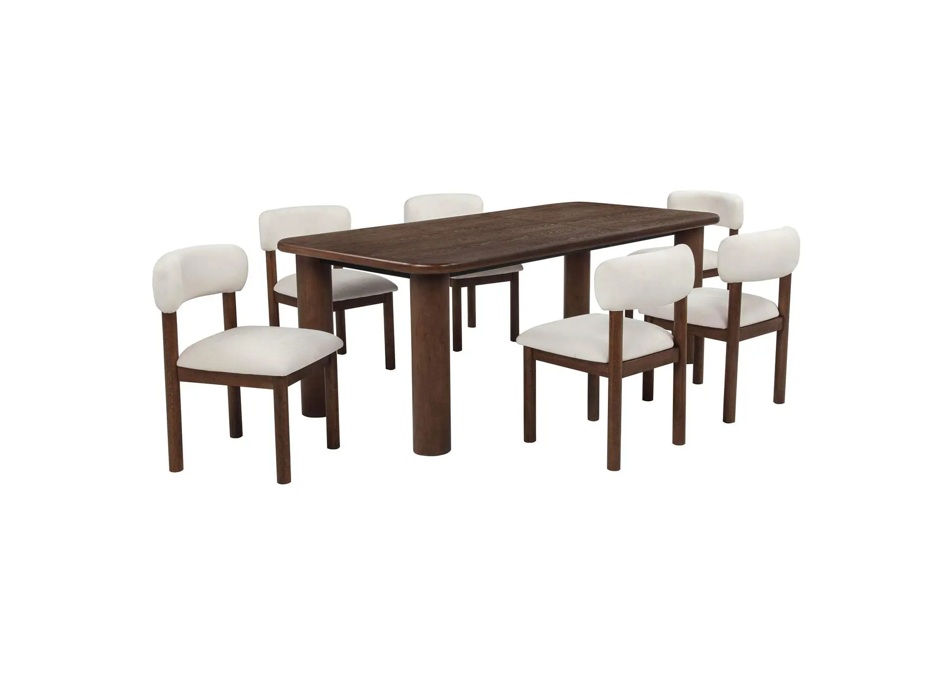 Faulkner 7-piece 84-inch Extension Dining Set Cream
