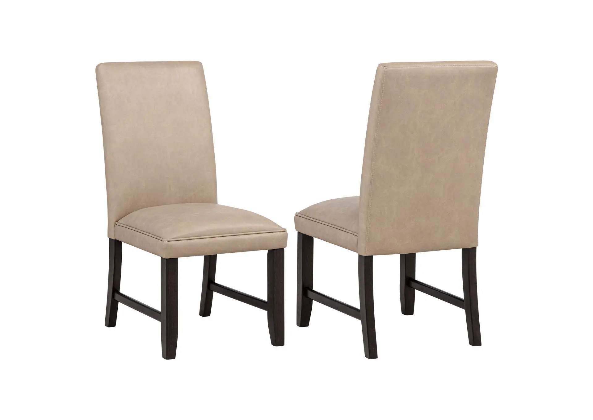 Averill Faux Leatherette Upholstered Dining Side Chair Tan (Set of 2)