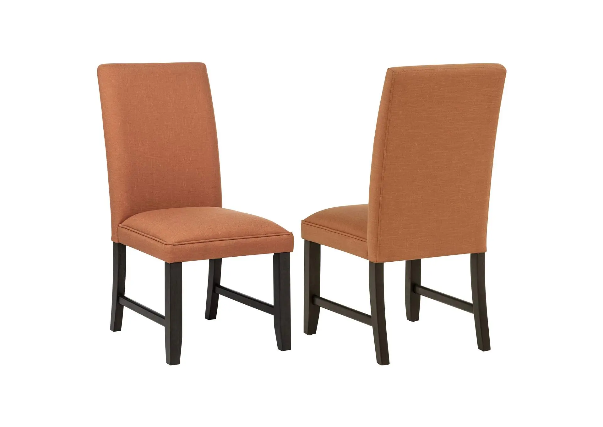 Berning Fabric Upholstered Parson Side Chair Salmon Orange (Set of 2)