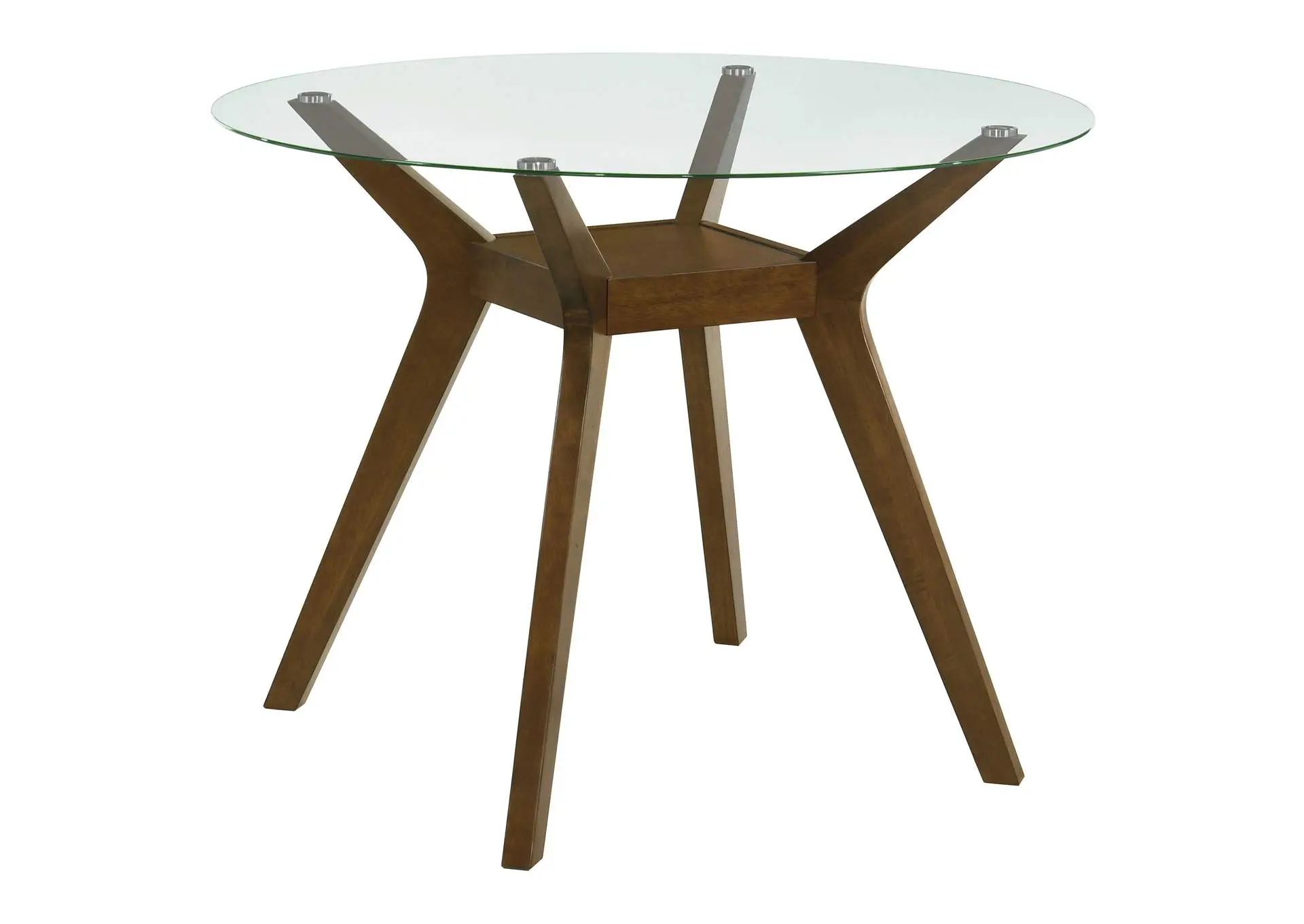 Paxton Round 48-inch Glass Top Counter Height Dining Table Brown