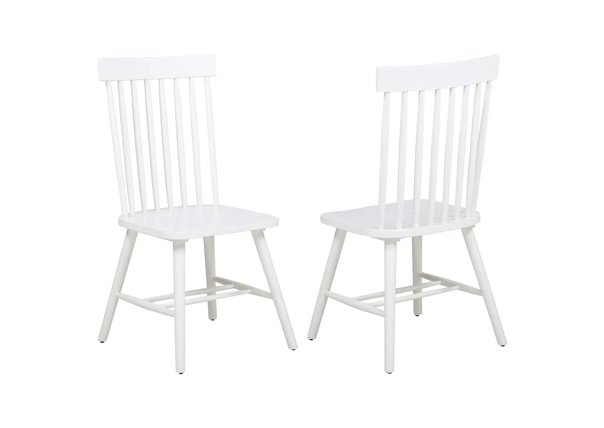 Andrews Windsor Spindle Back Dining Side Chair White (Set of 2)
