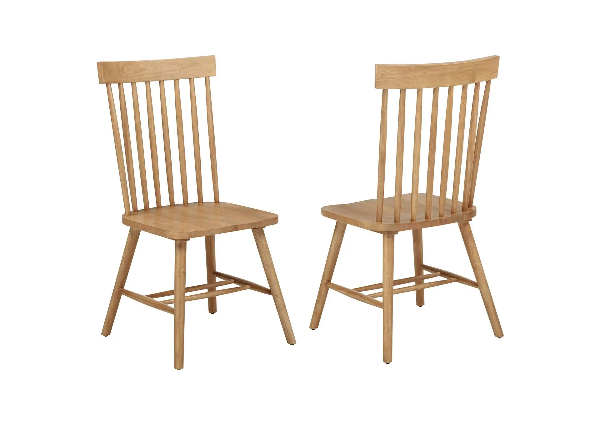 Andrews Windsor Spindle Back Dining Side Chair Light Ash (Set of 2)