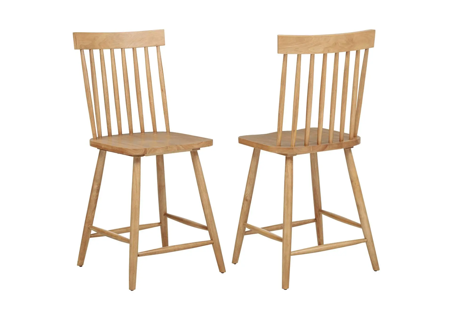 Andrews Windsor Counter Height Dining Side Chair Light Ash (Set of 2)