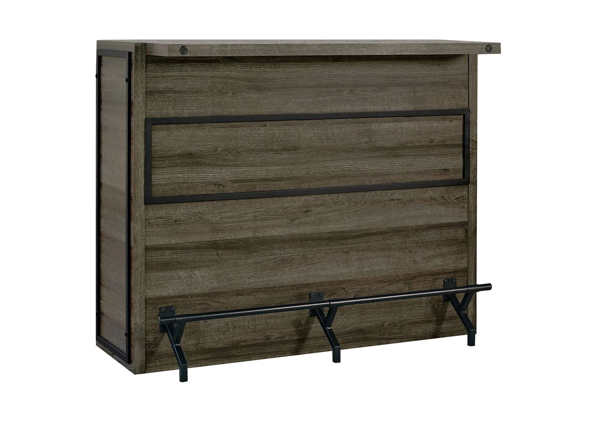 Joe 5-shelf Composite Wood Home Bar Wine Cabinet Aged Oak