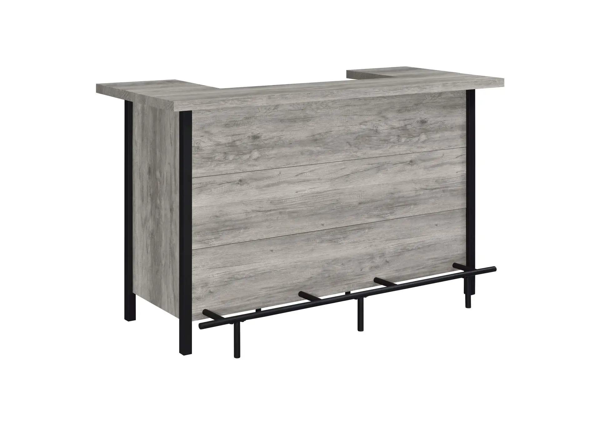 Bellemore Freestanding Home Bar Wine Cabinet Grey Driftwood