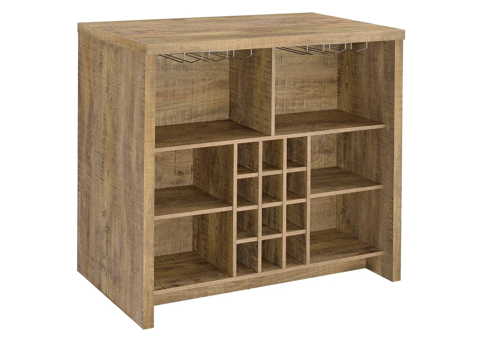 Topanga Engineered Wood Freestanding Home Bar Mango