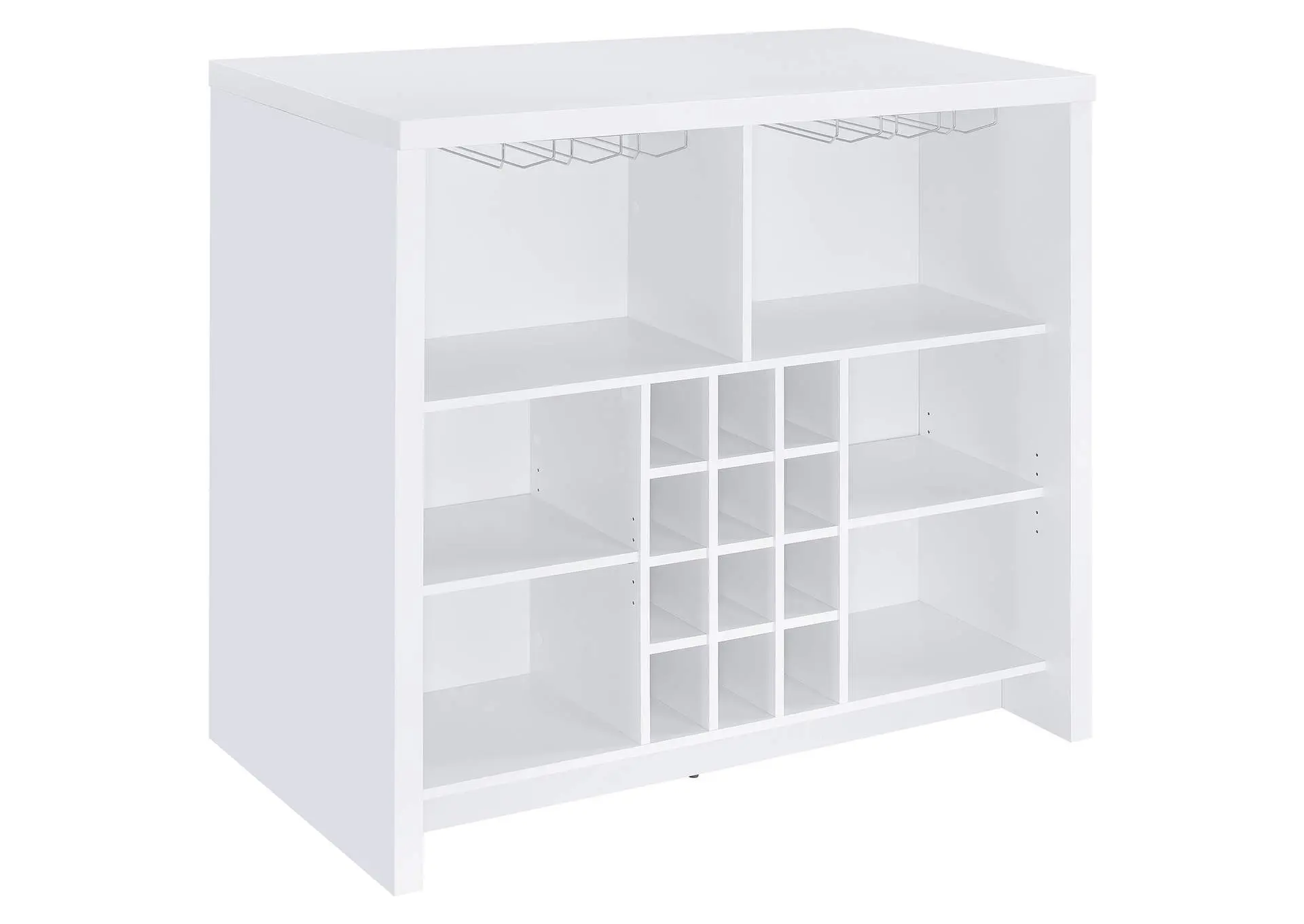 Topanga Engineered Wood Freestanding Home Bar White