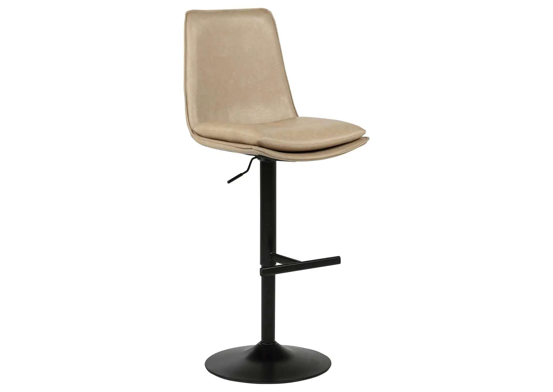 Eldridge Faux Leather Upholstered Adjustable Bar Stool Coffee Tan