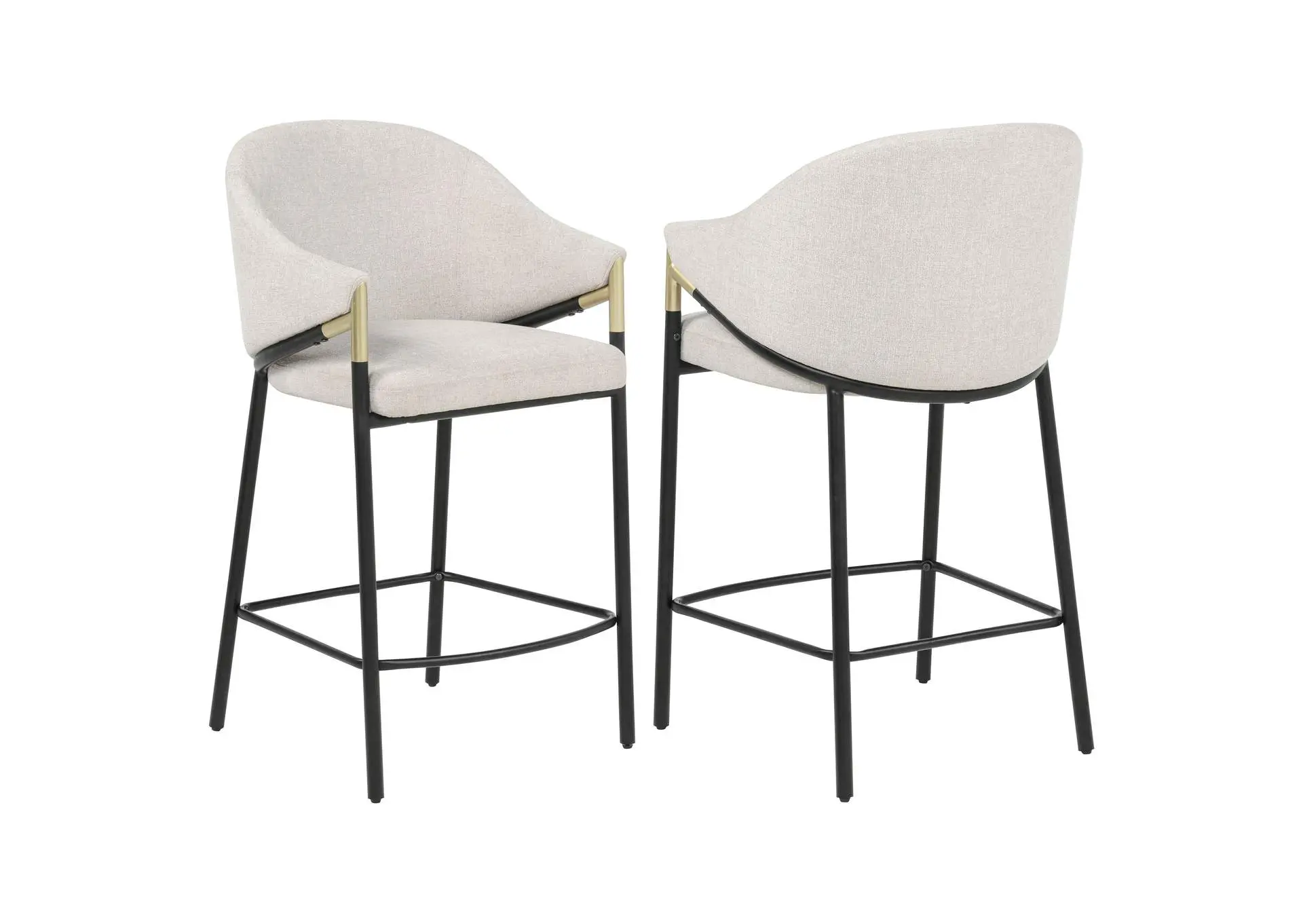 Chadwick Fabric Upholstered Counter Height Chair Beige (Set of 2)
