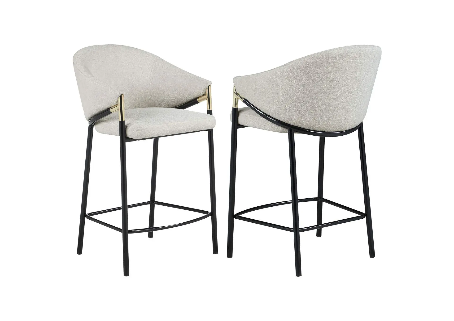 Chadwick Fabric Upholstered Counter Chair Beige (Set of 2)