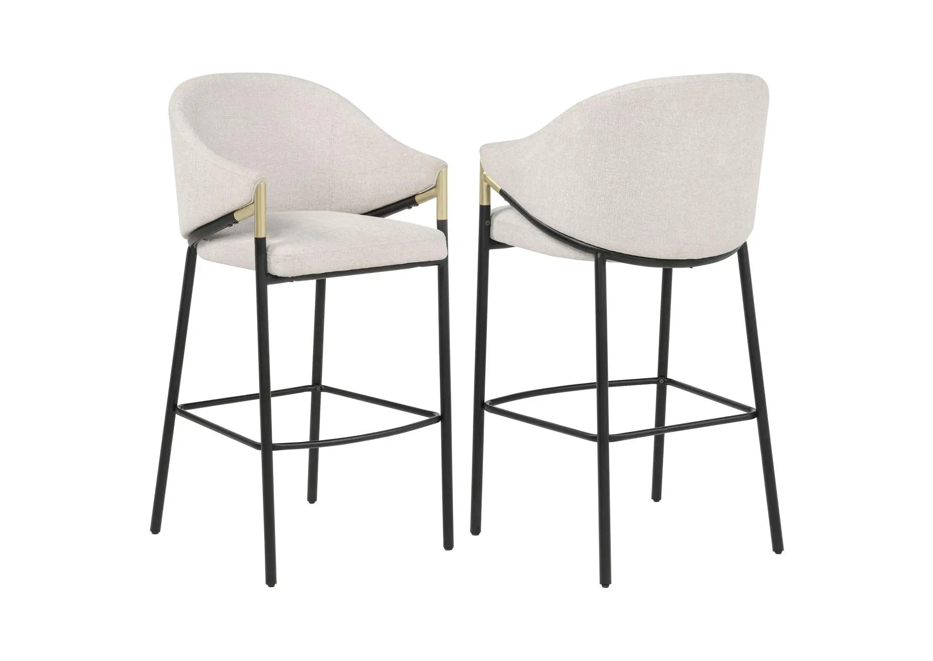 Chadwick Fabric Upholstered Bar Chair Beige (Set of 2)
