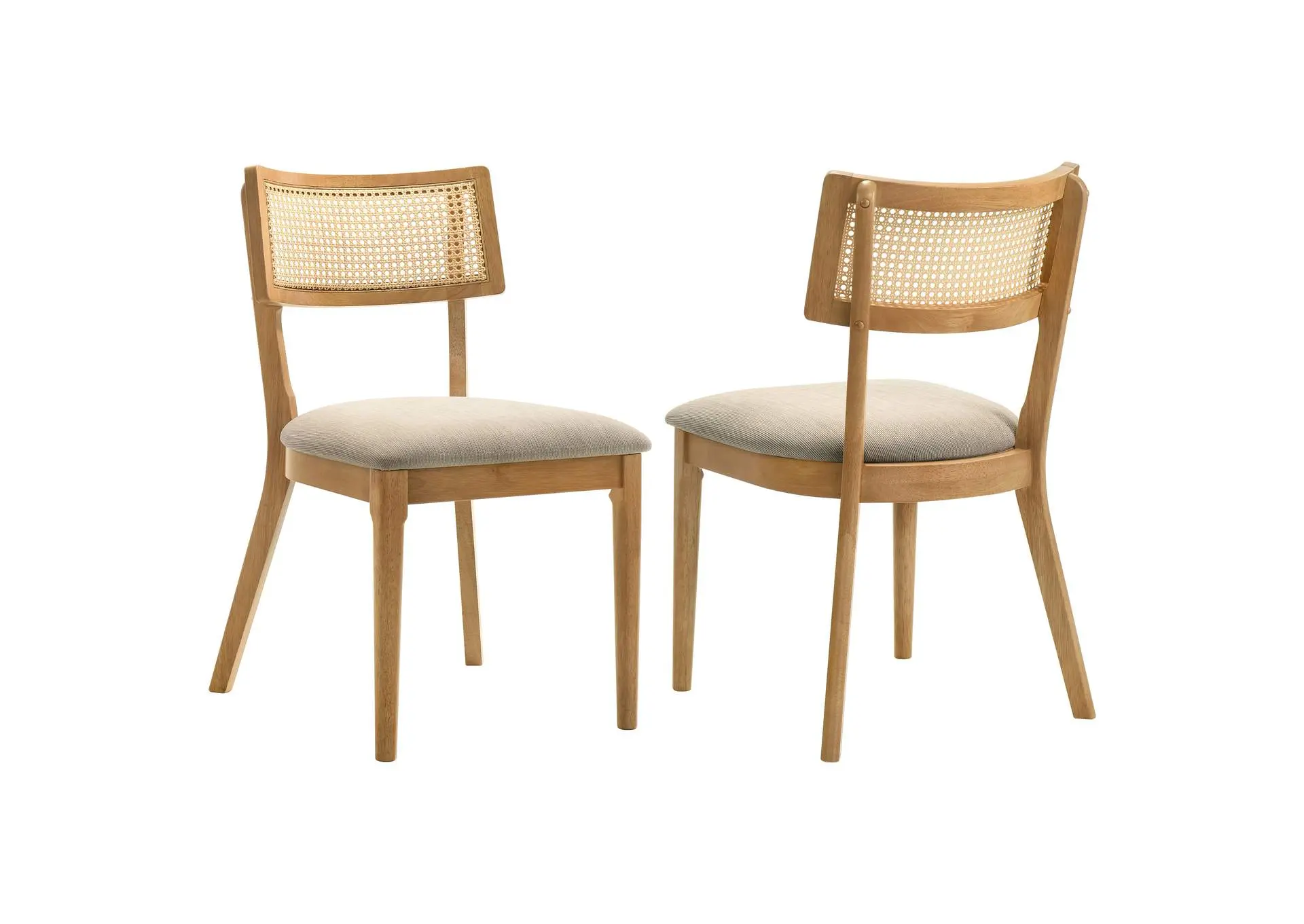 Fabra Cane Back Side Chair Honey Wheat (Set of 2)