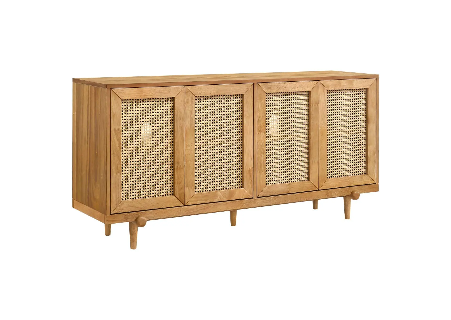 Fabra 4-door Dining Sideboard Storage Console Honey
