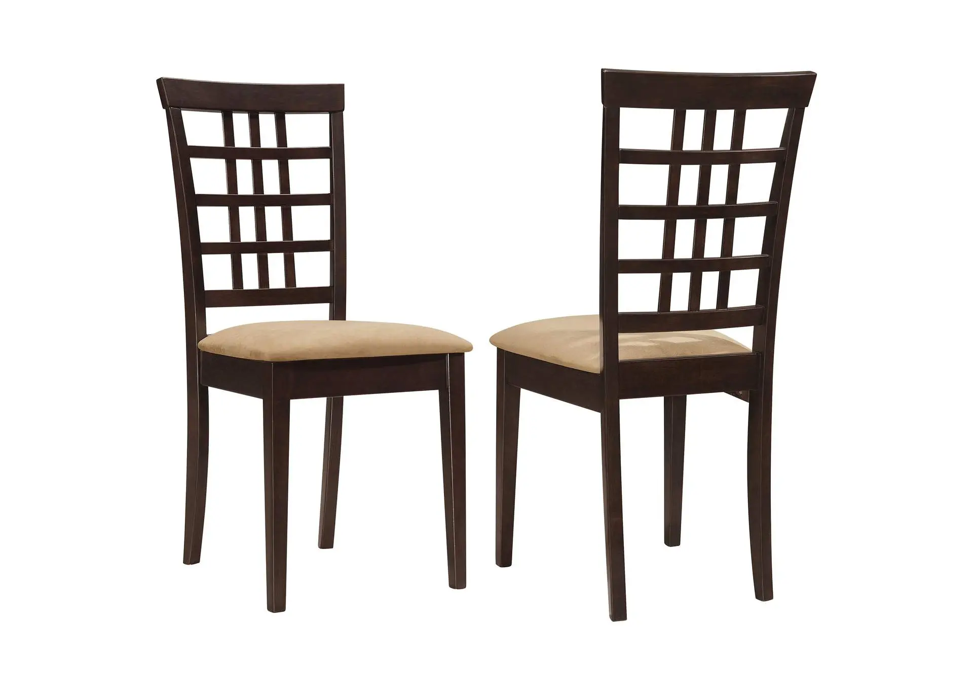 Kelso Lattice Back Dining Side Chair Cappuccino (Set of 2)