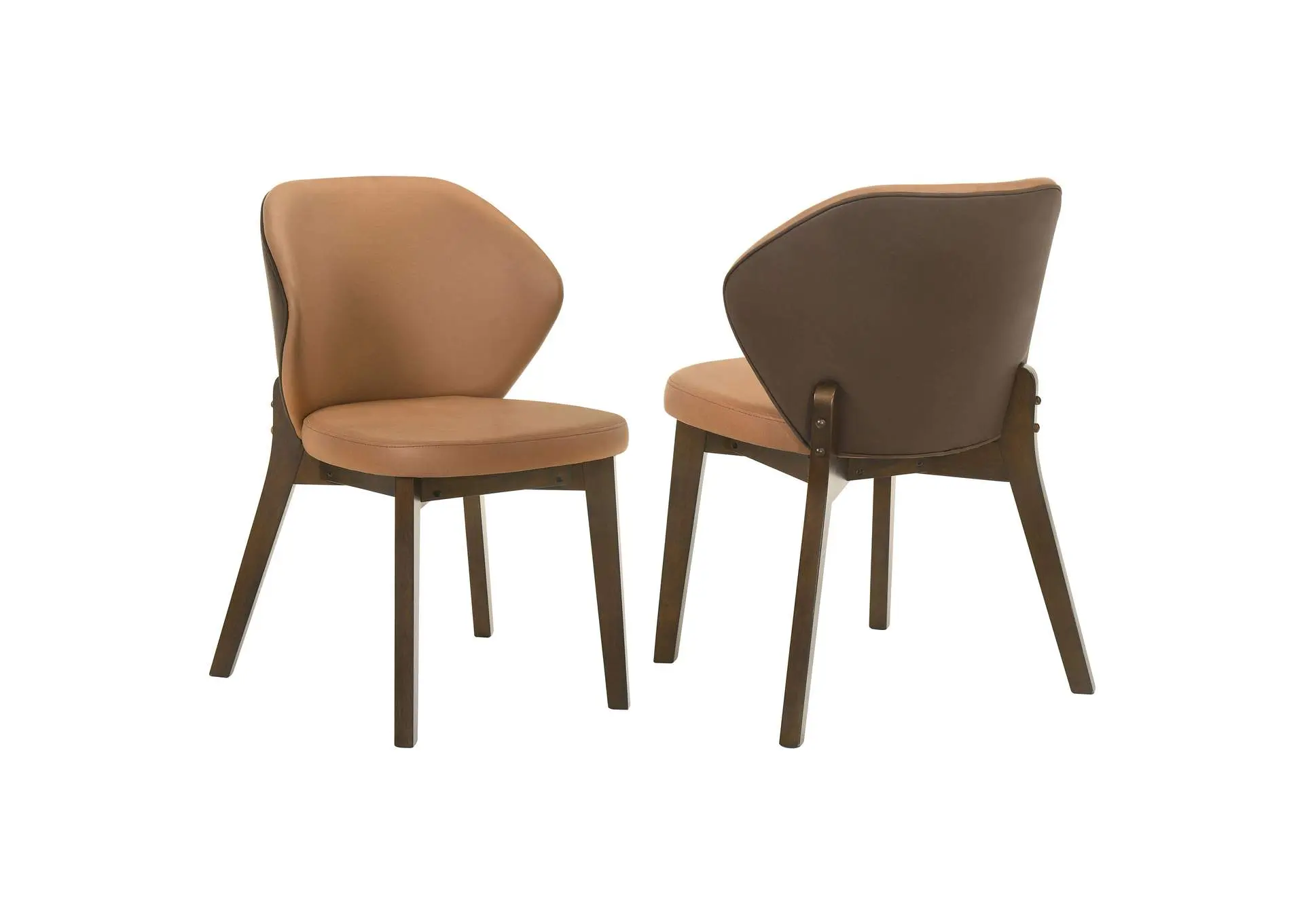 Randolph Dining Side Chair Butterscotch and Brown (Set of 2)