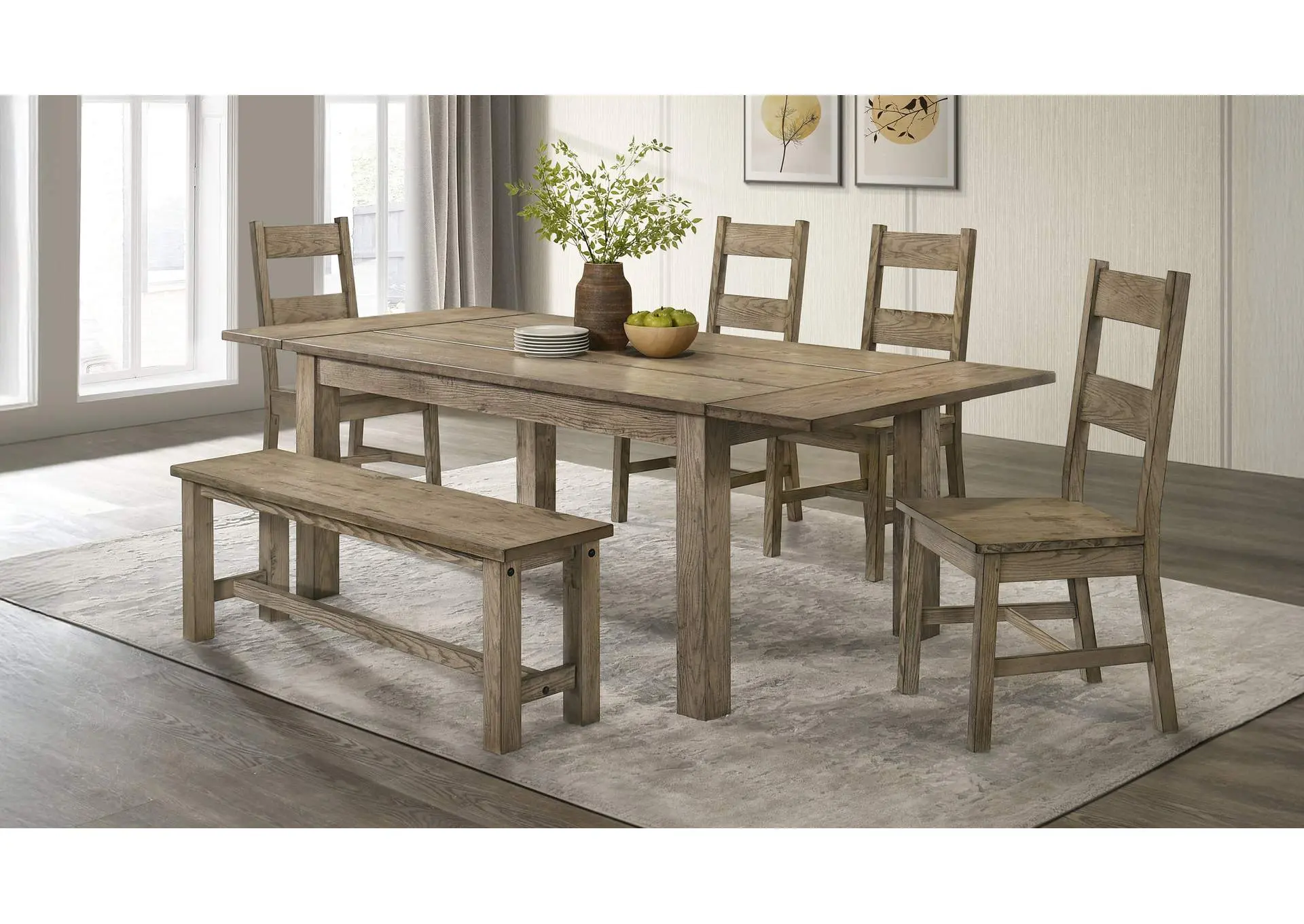 Cardova 6-piece Extension Table Dining Set Vineyard Oak