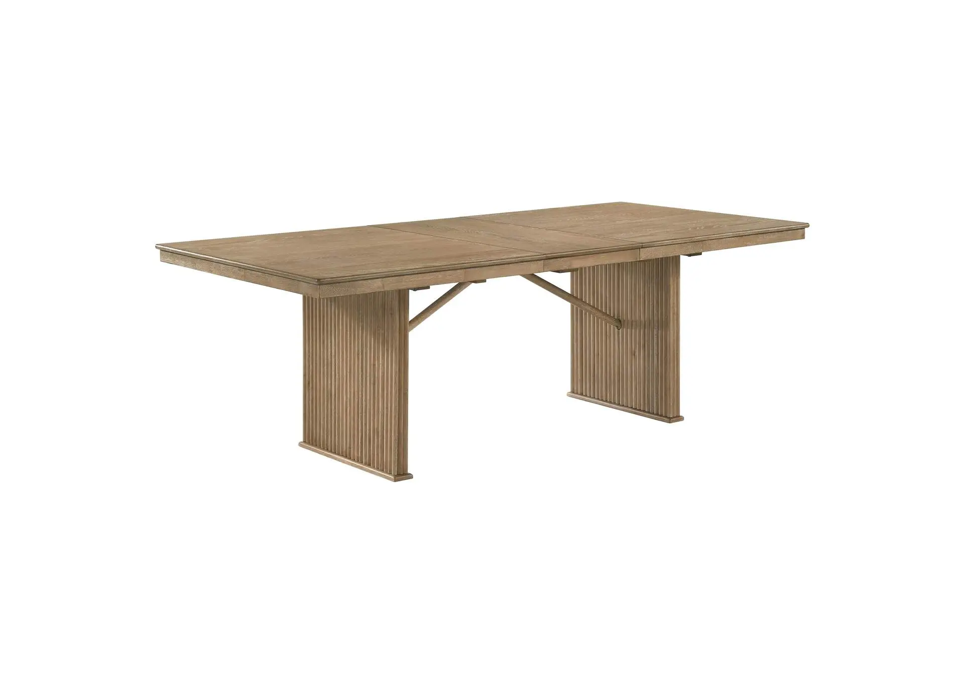 Adina 89-inch Extension Dining Table Distressed Light Brown