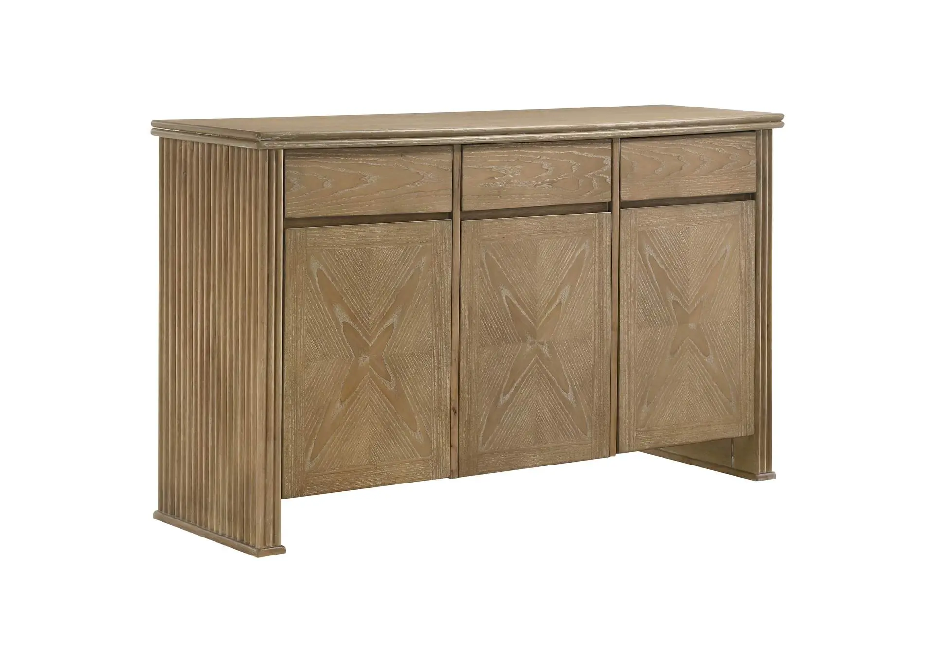 Adina 3-door 59-inch Sideboard Server Distressed Light Brown