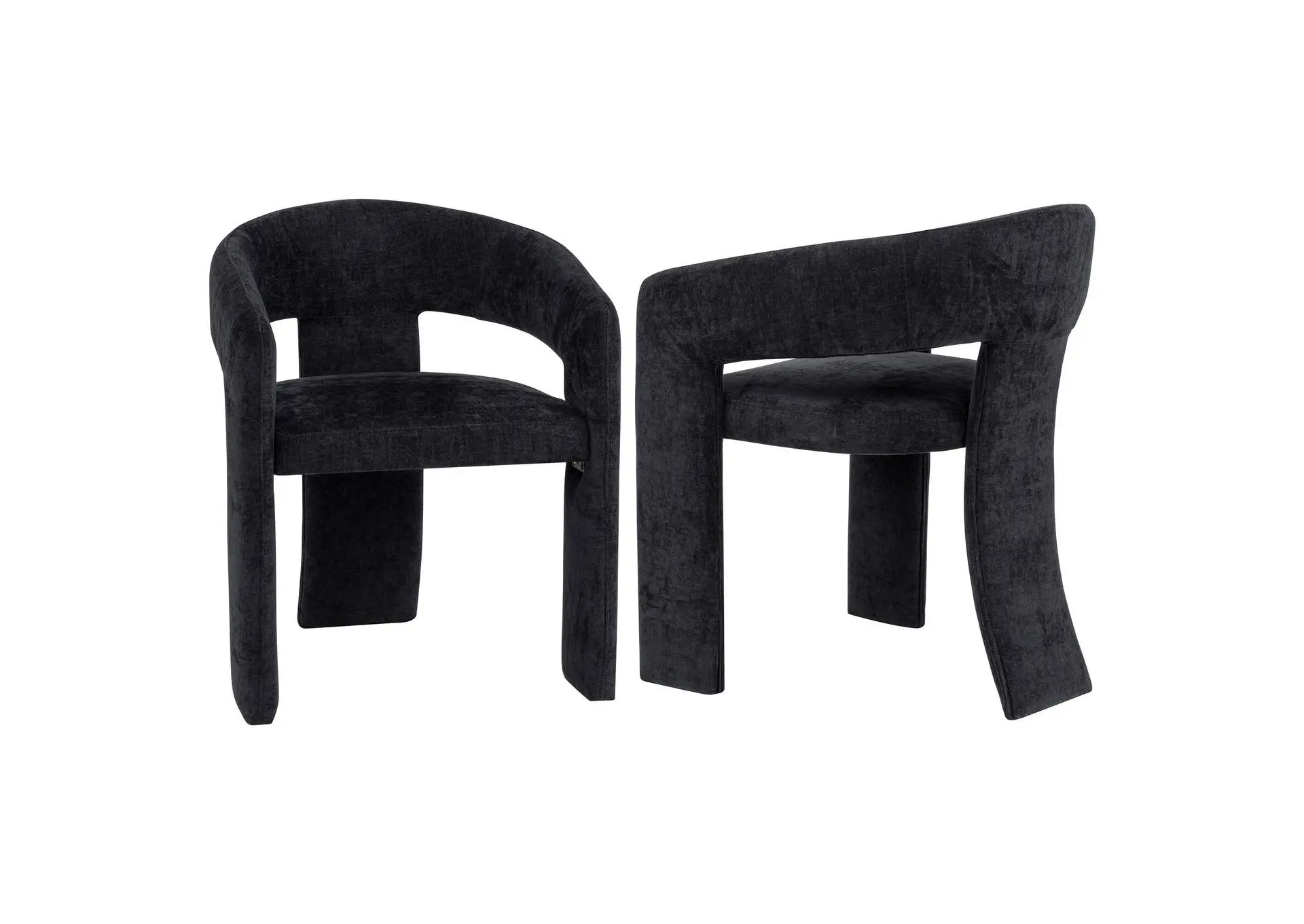 Carlow Upholstered Dining Arm Chair Black (Set of 2)
