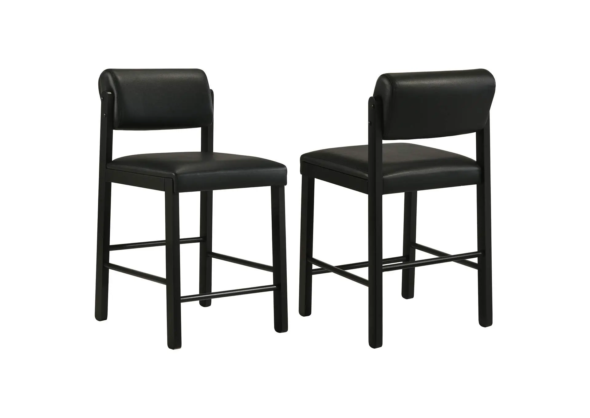 Kehoe Upholstered Counter Height Chair Black (Set of 2)