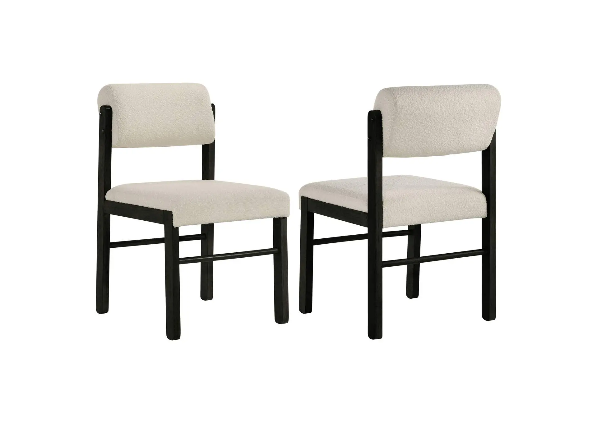 Kehoe Upholstered Dining Side Chair Cream and Black (Set of 2)
